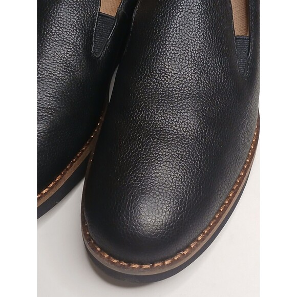 Soft Walk Sz 7 N Whistle Black Tumbled Leather Comfort Arch Support Loafer NEW - Picture 5 of 15